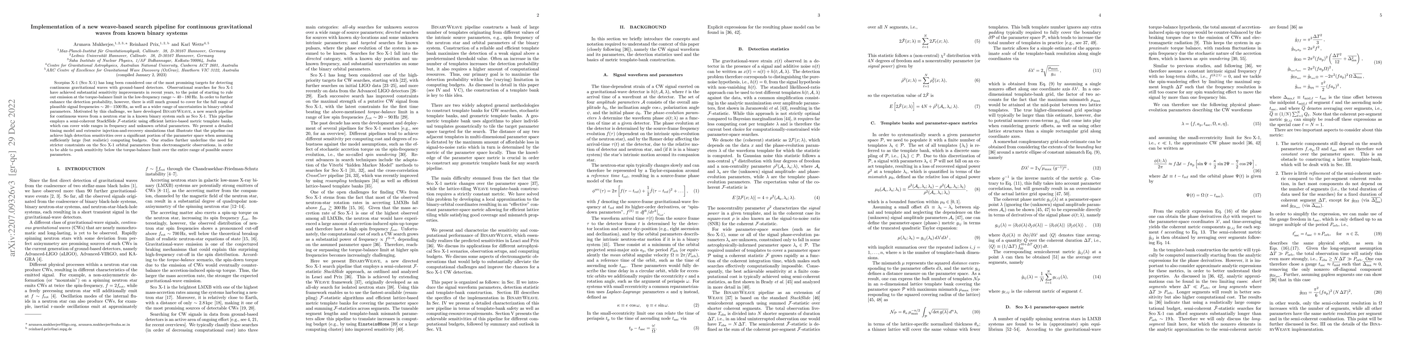 Thumbnail for Implementation of a new weave-based search pipeline for continuous
  gravitational waves from known binary systems