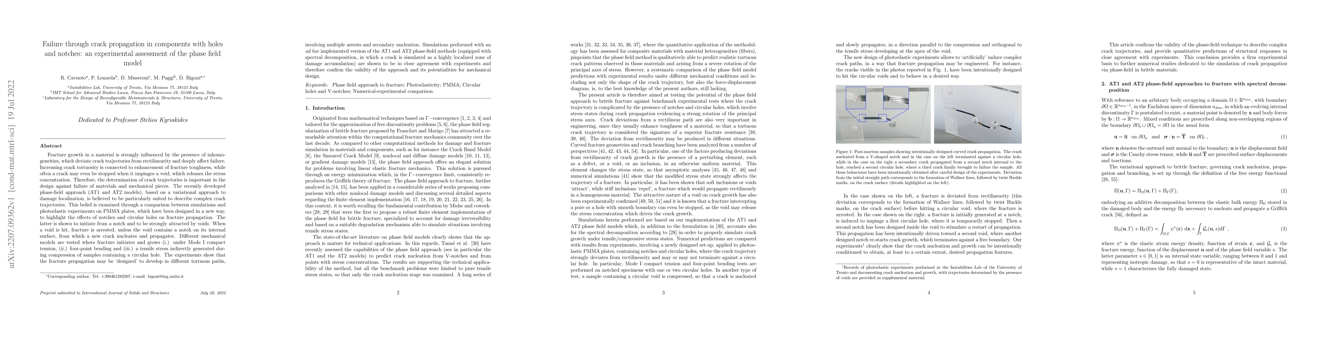 Thumbnail for Crack trajectories in materials containing voids via phase-field
  modelling