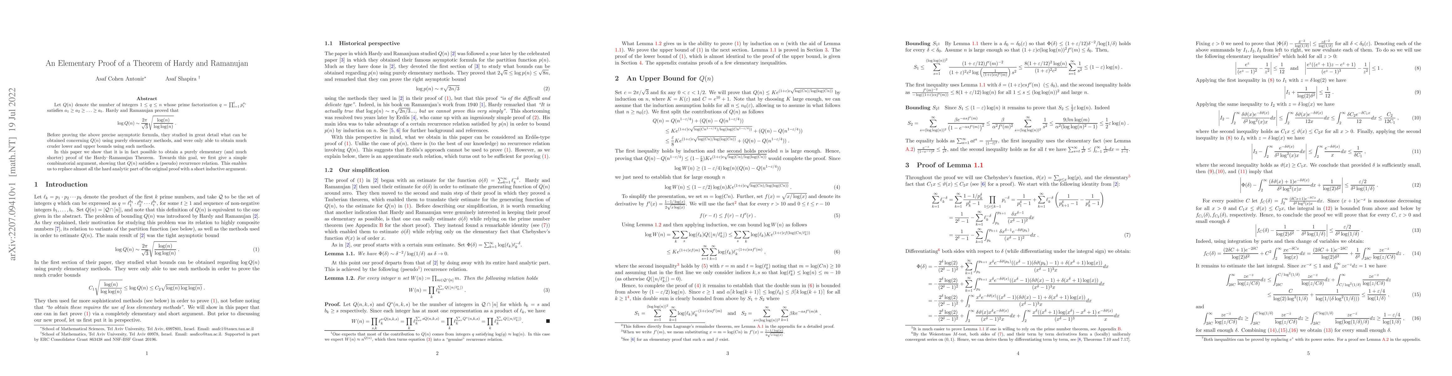 Thumbnail for An Elementary Proof of a Theorem of Hardy and Ramanujan