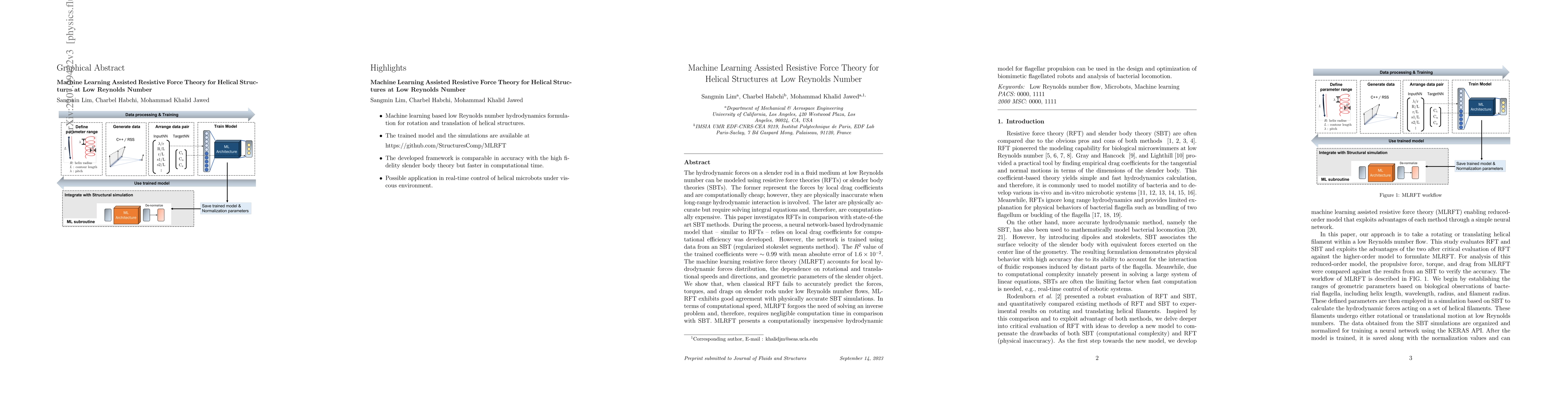 Thumbnail for Machine Learning Assisted Resistive Force Theory for Helical Structures
  at Low Reynolds Number