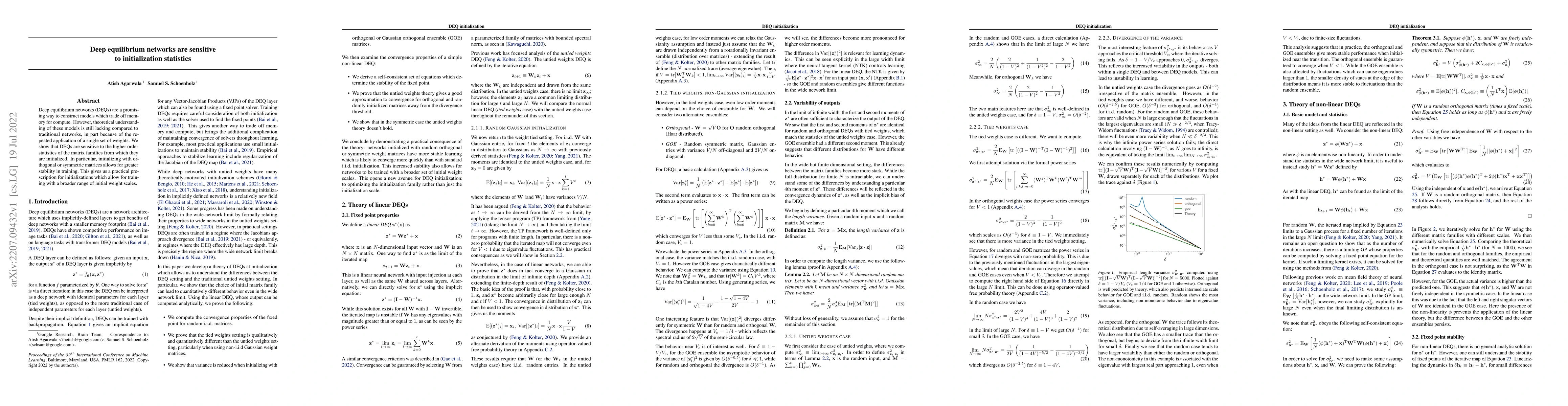 Thumbnail for Deep equilibrium networks are sensitive to initialization statistics