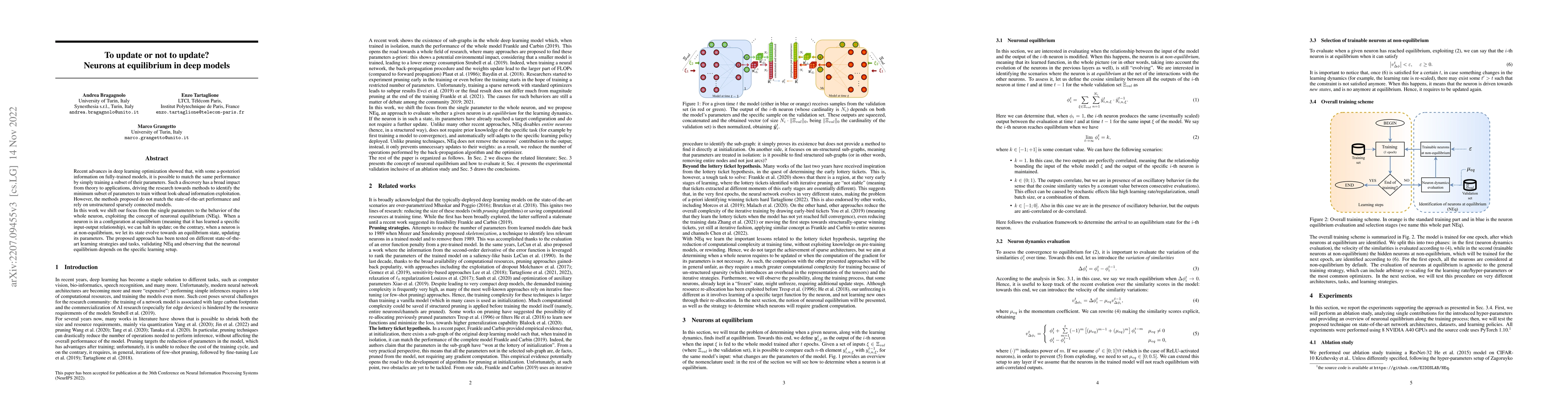 Thumbnail for To update or not to update? Neurons at equilibrium in deep models