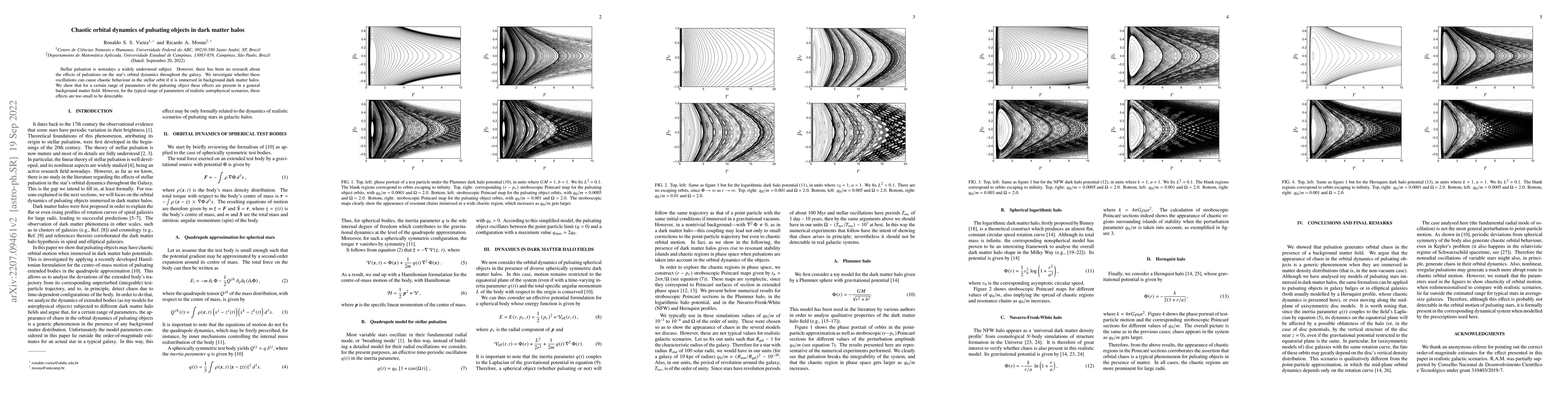 Thumbnail for Chaotic orbital dynamics of pulsating objects in dark matter halos