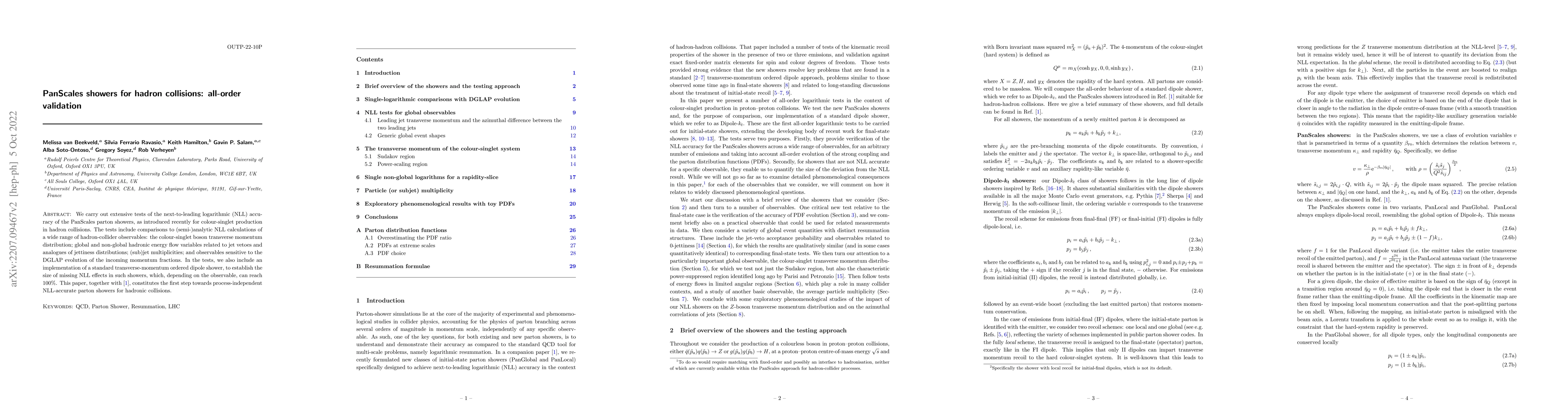 Thumbnail for PanScales showers for hadron collisions: all-order validation