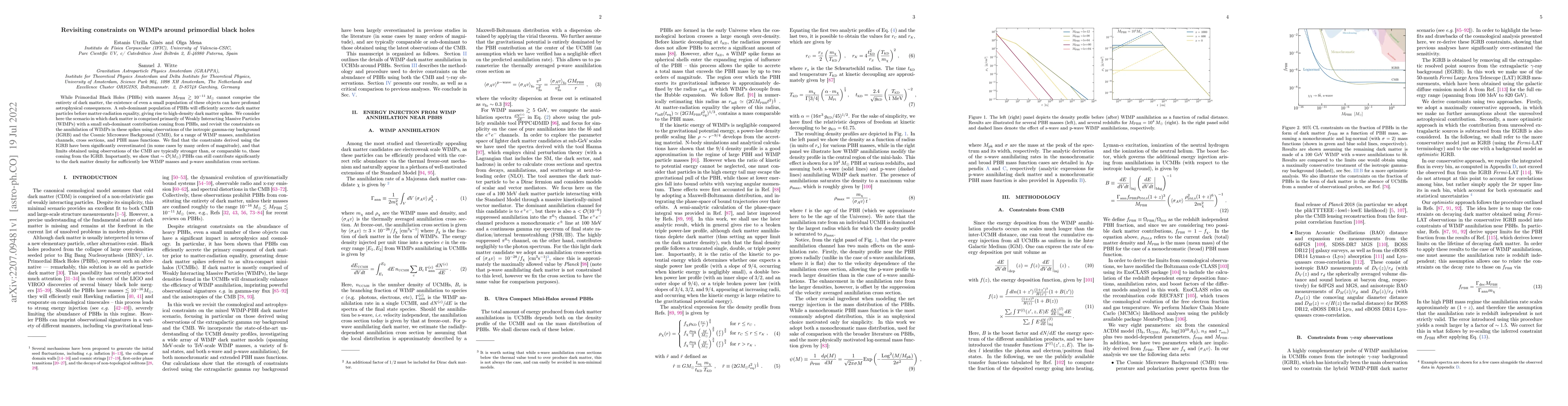 Thumbnail for Revisiting constraints on WIMPs around primordial black holes