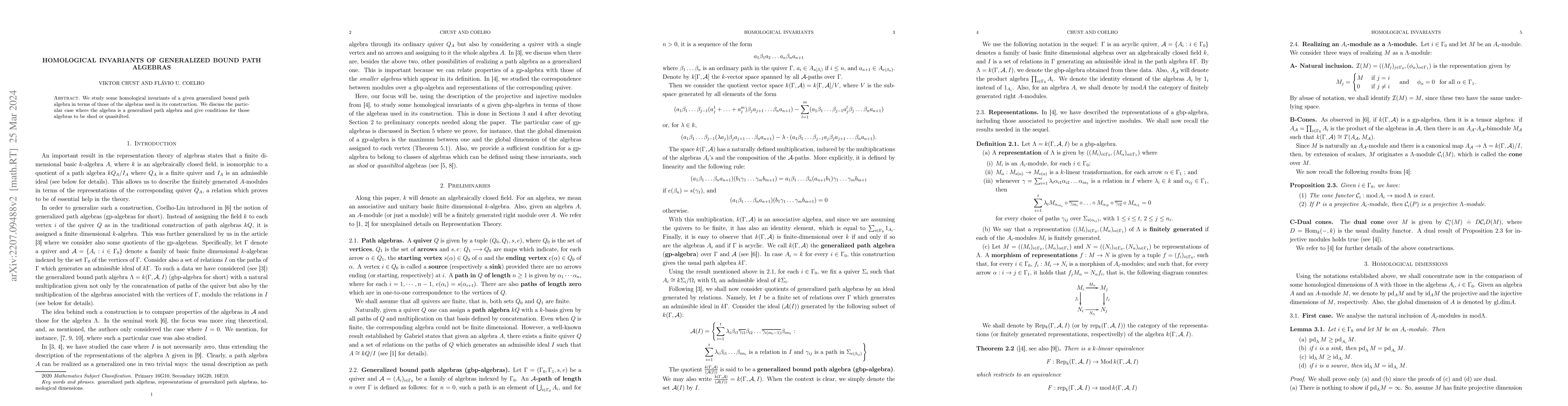 Thumbnail for Homological invariants of generalized bound path algebras
