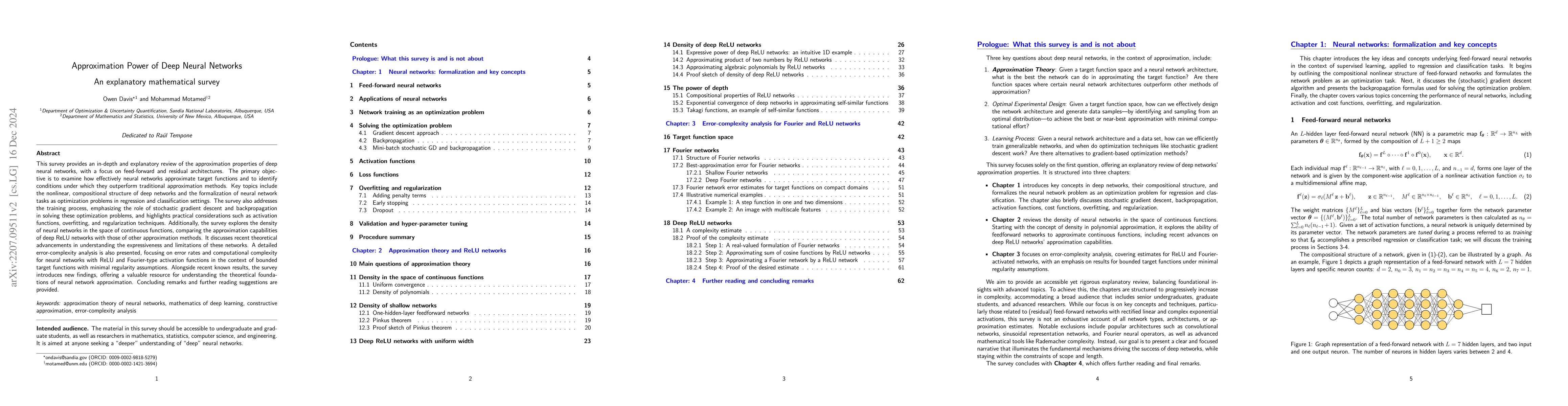Thumbnail for Approximation Power of Deep Neural Networks: an explanatory mathematical
  survey