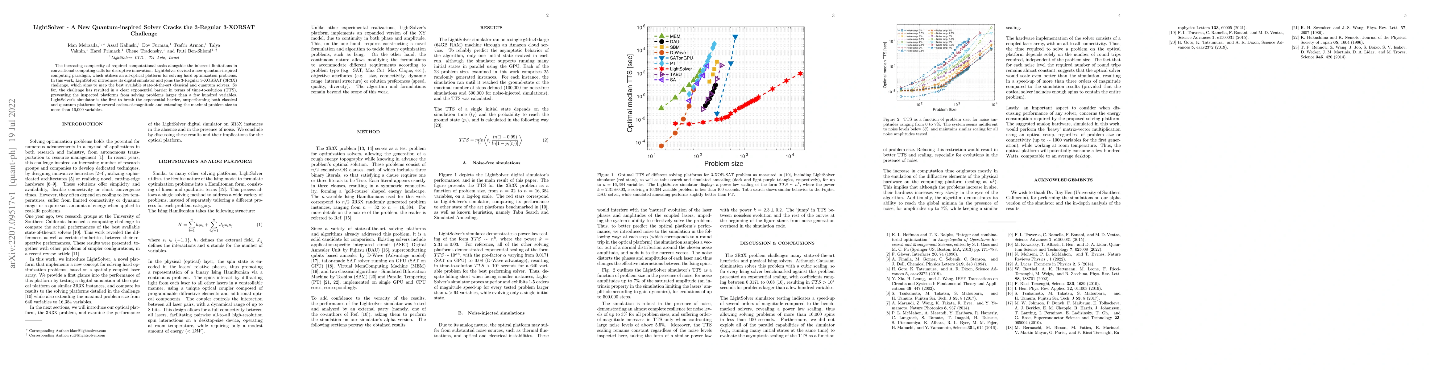 Thumbnail for LightSolver -- A New Quantum-inspired Solver Cracks the 3-Regular
  3-XORSAT Challenge