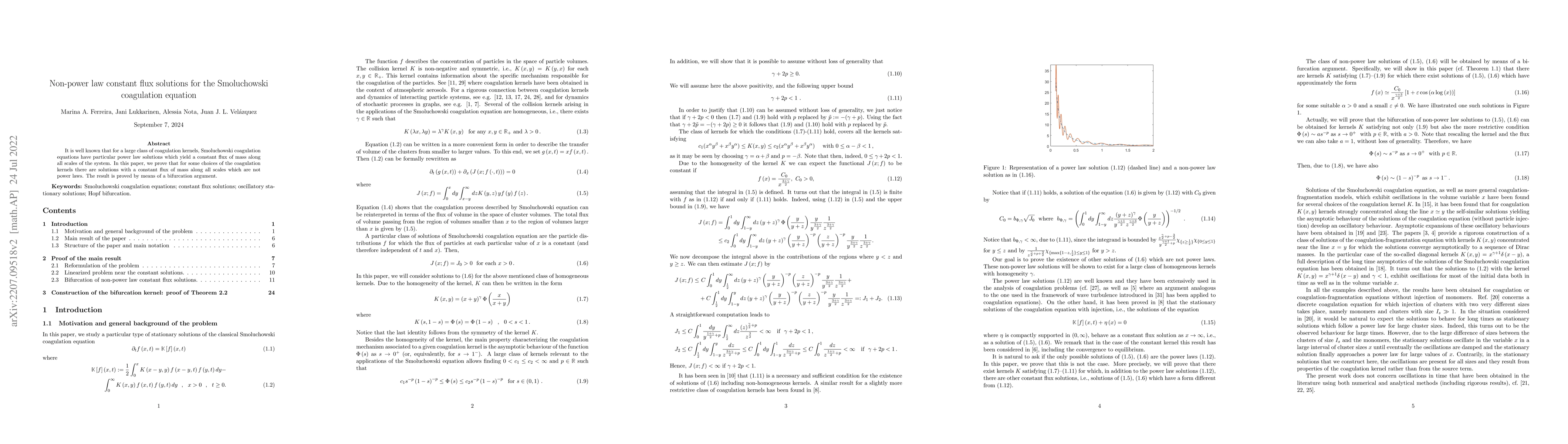 Thumbnail for Non-power law constant flux solutions for the Smoluchowski coagulation
  equation