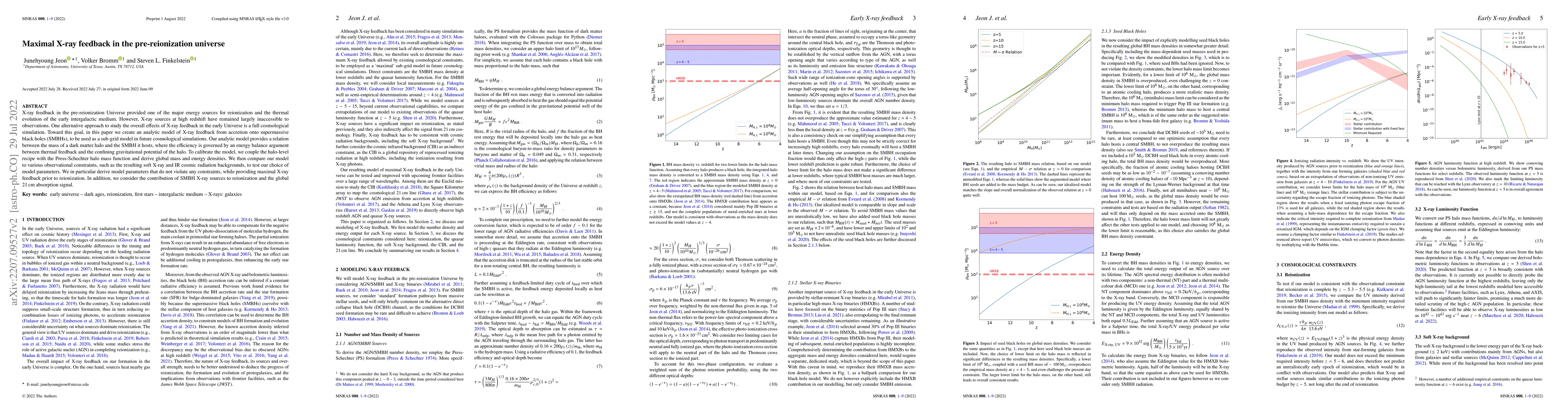Thumbnail for Maximal X-ray feedback in the pre-reionization universe