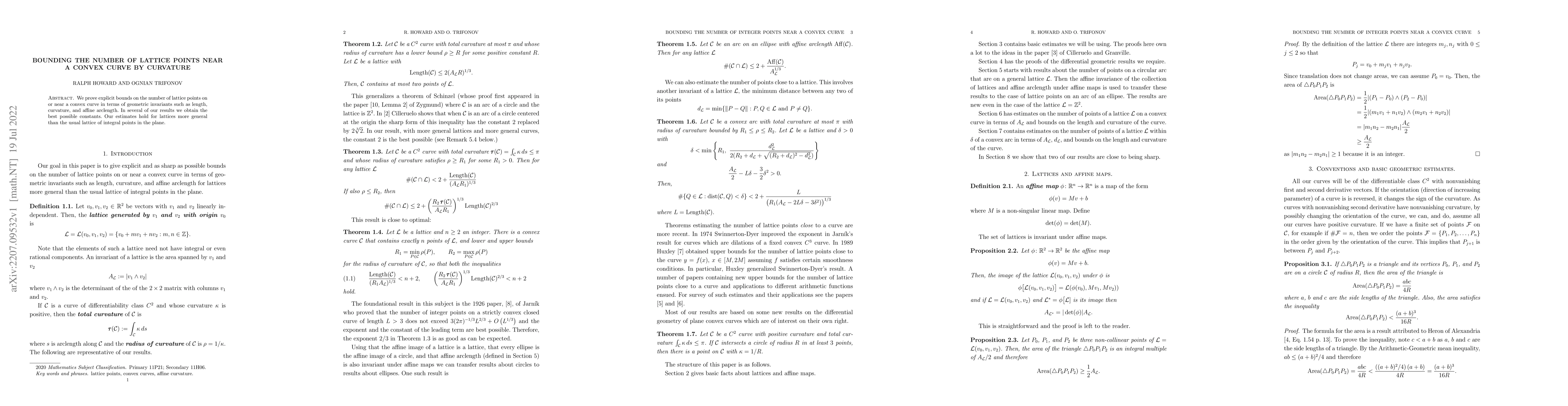 Thumbnail for Bounding the number of lattice points near a convex curve by curvature