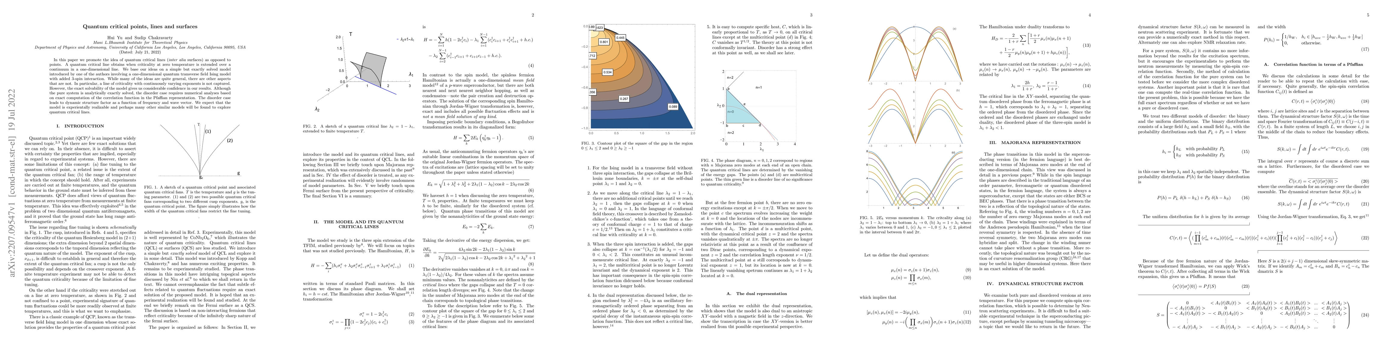 Thumbnail for Quantum critical points, lines and surfaces