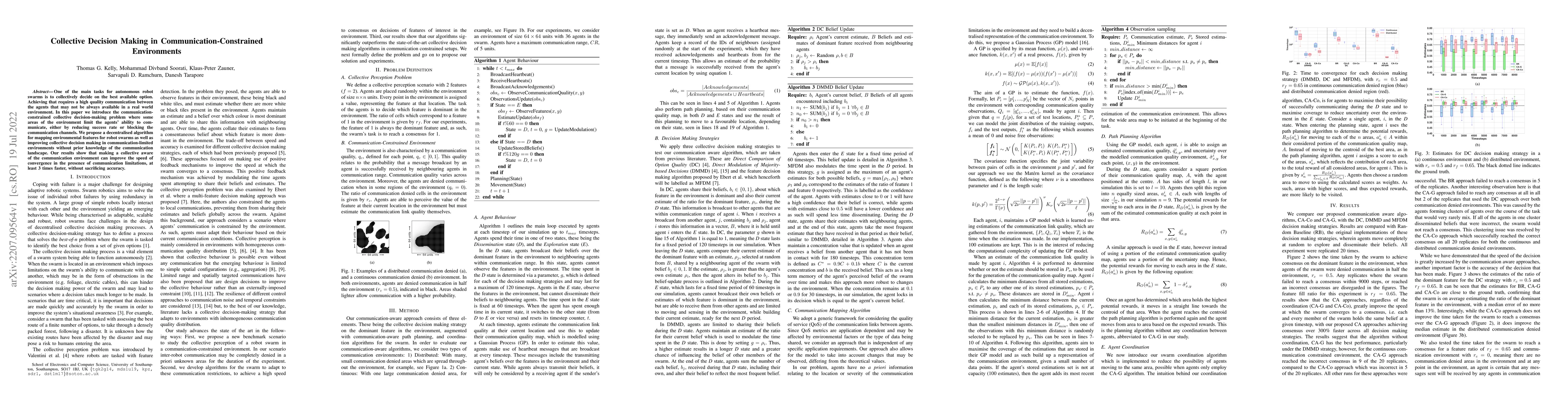 Thumbnail for Collective Decision Making in Communication-Constrained Environments