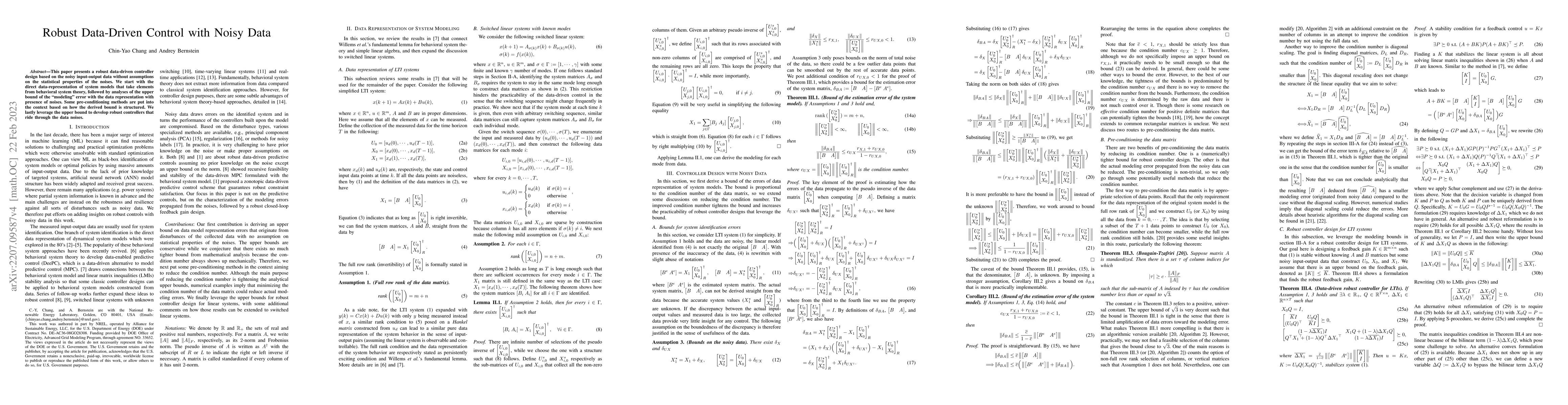 Thumbnail for Robust Data-Driven Control for Systems with Noisy Data