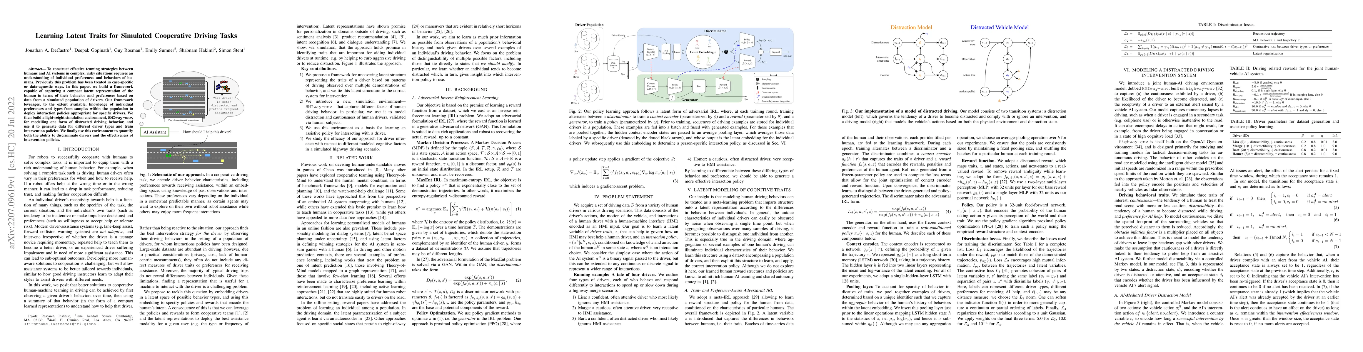 Thumbnail for Learning Latent Traits for Simulated Cooperative Driving Tasks