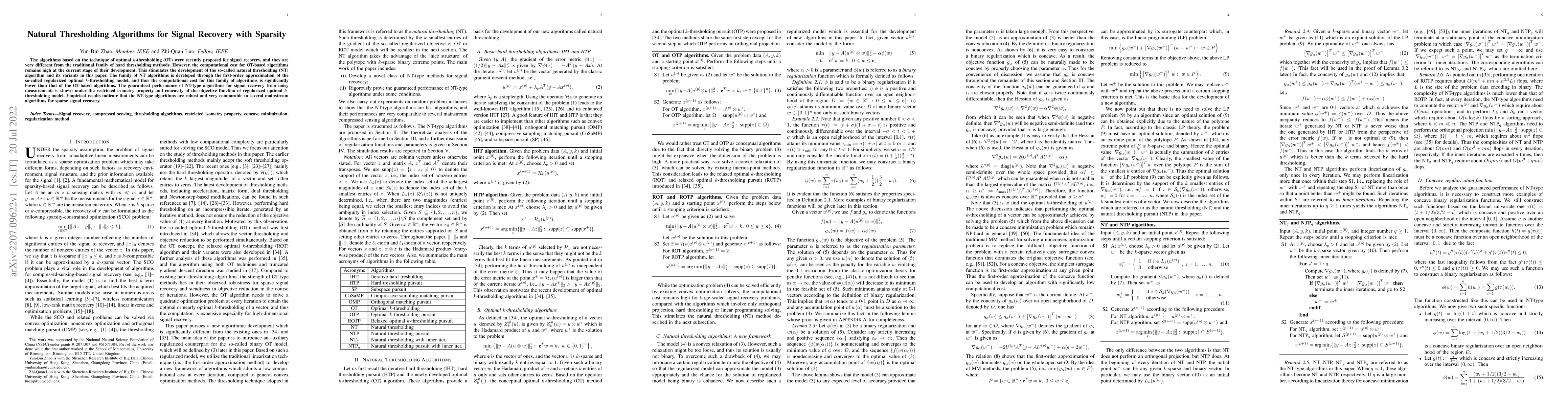 Thumbnail for Natural Thresholding Algorithms for Signal Recovery with Sparsity