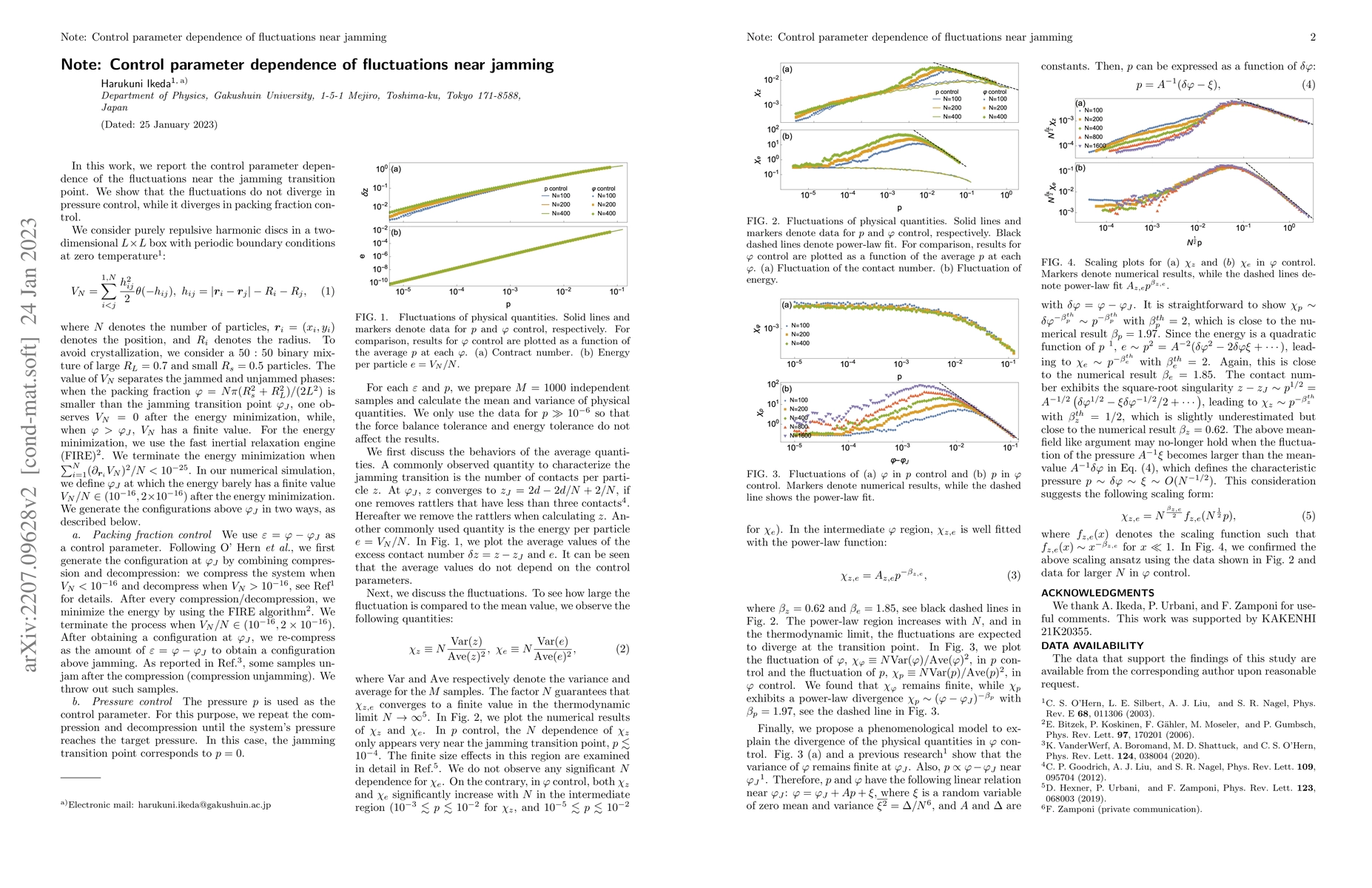 Thumbnail for Control parameter dependence of fluctuation near jamming