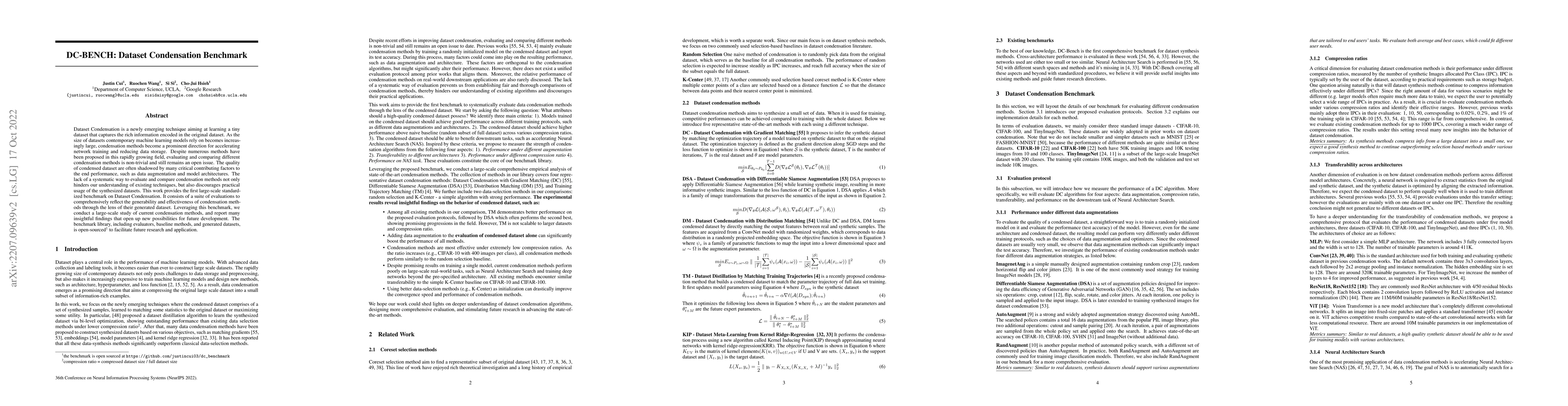 Thumbnail for DC-BENCH: Dataset Condensation Benchmark