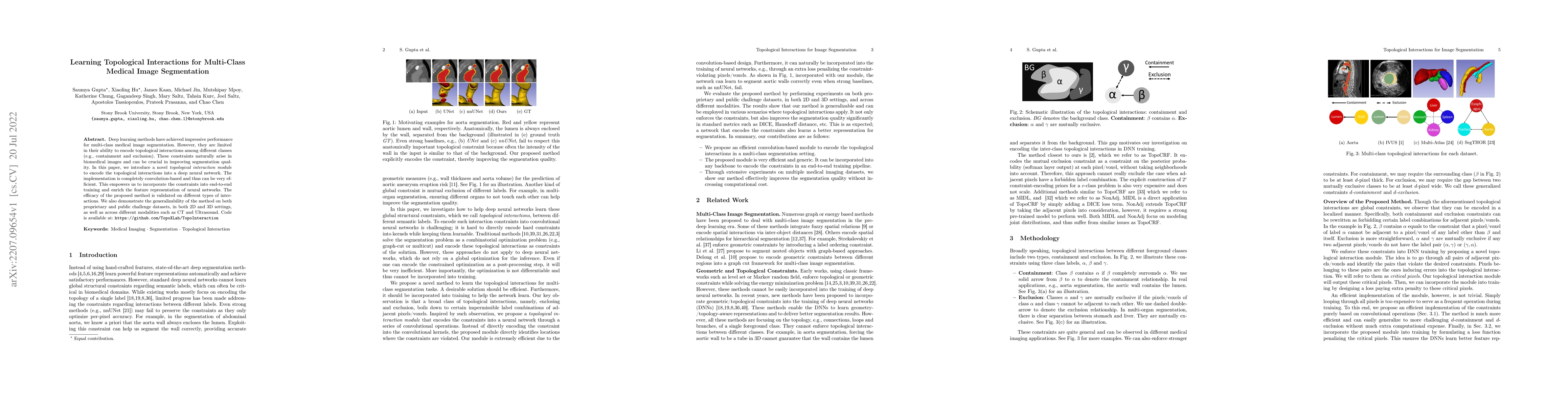 Thumbnail for Learning Topological Interactions for Multi-Class Medical Image
  Segmentation