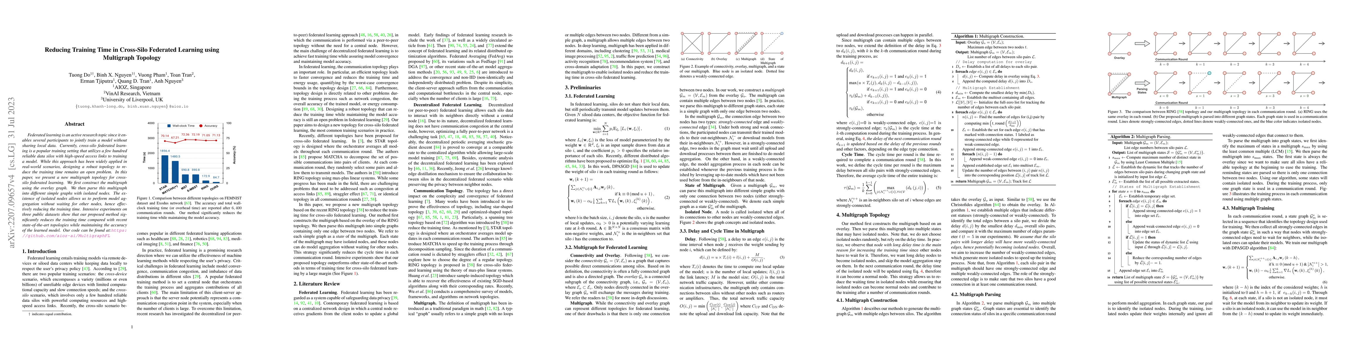 Thumbnail for Reducing Training Time in Cross-Silo Federated Learning using Multigraph
  Topology