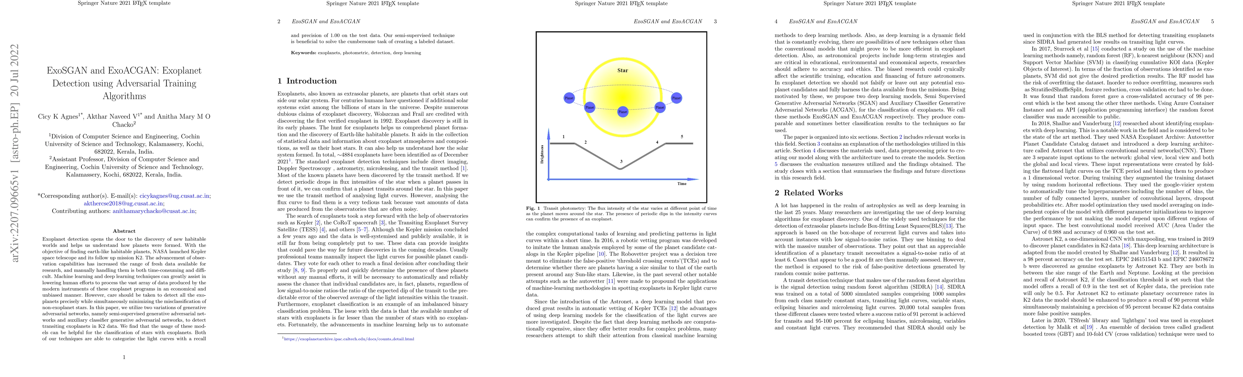 Thumbnail for ExoSGAN and ExoACGAN: Exoplanet Detection using Adversarial Training
  Algorithms