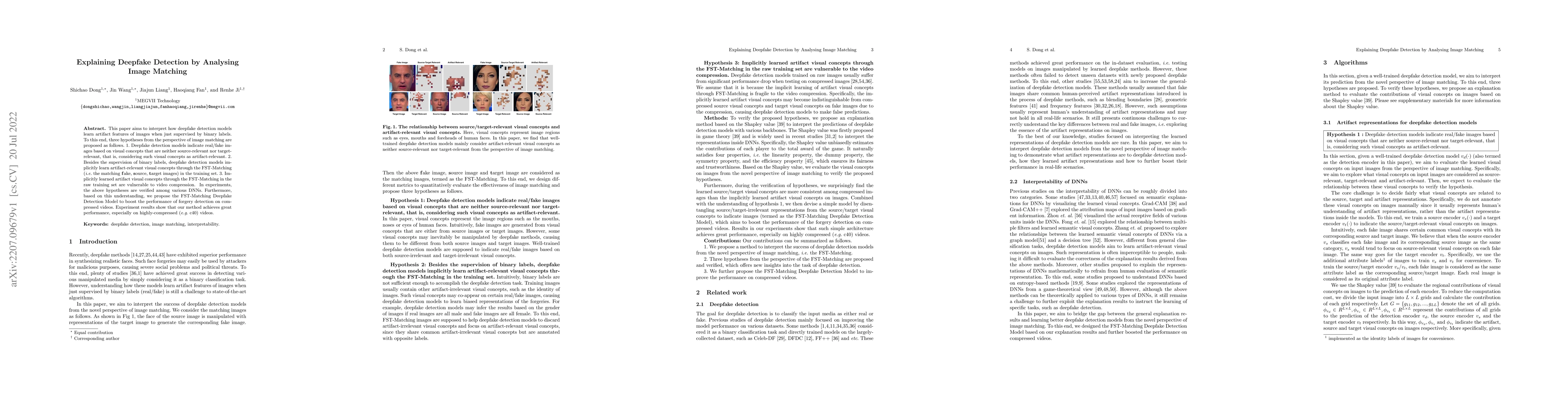 Thumbnail for Explaining Deepfake Detection by Analysing Image Matching