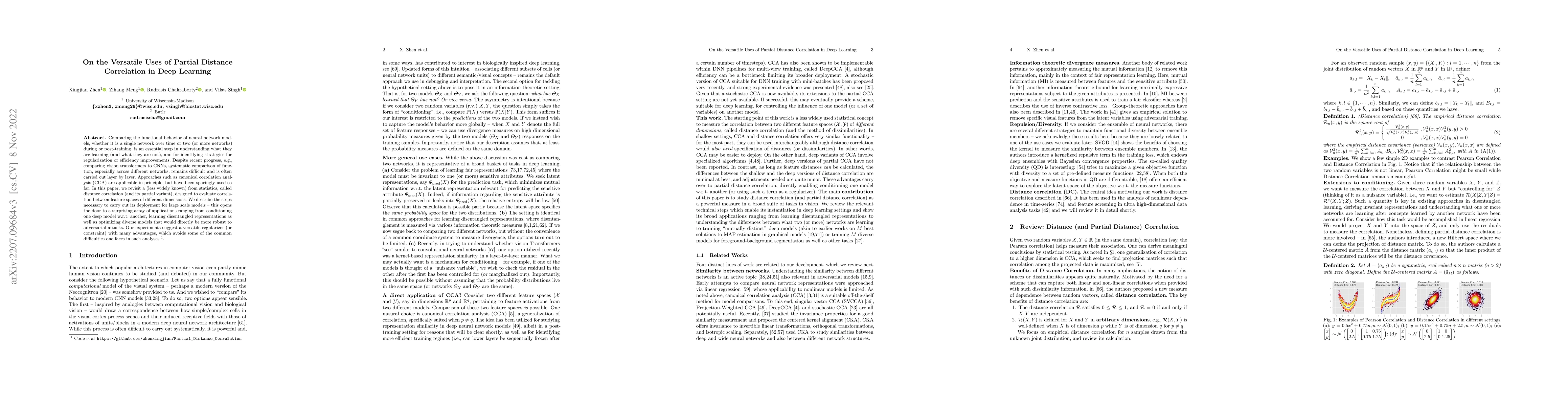 Thumbnail for On the Versatile Uses of Partial Distance Correlation in Deep Learning