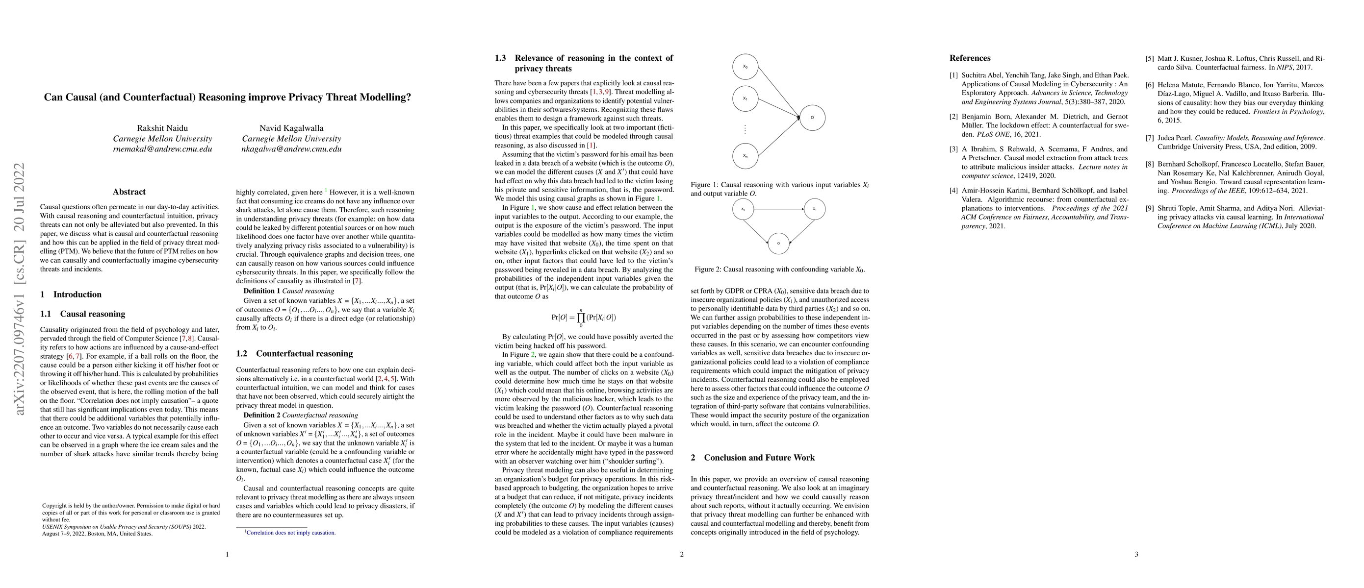 Thumbnail for Can Causal (and Counterfactual) Reasoning improve Privacy Threat
  Modelling?
