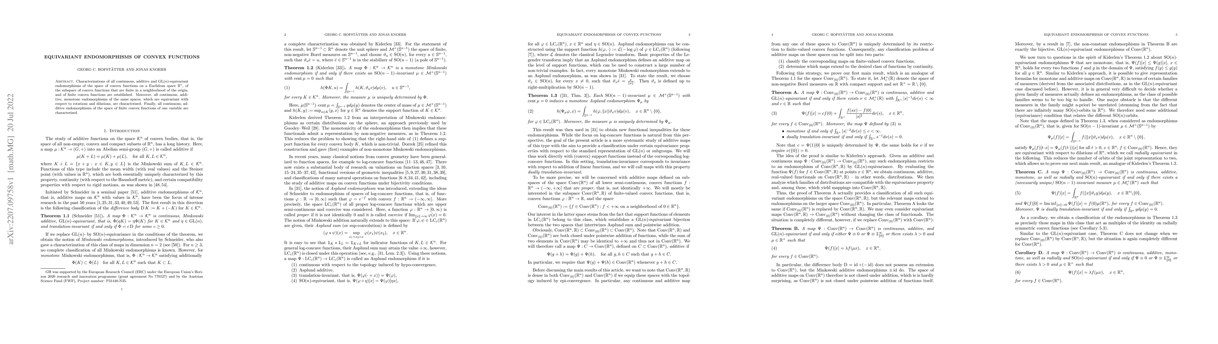 Thumbnail for Equivariant Endomorphisms of Convex Functions