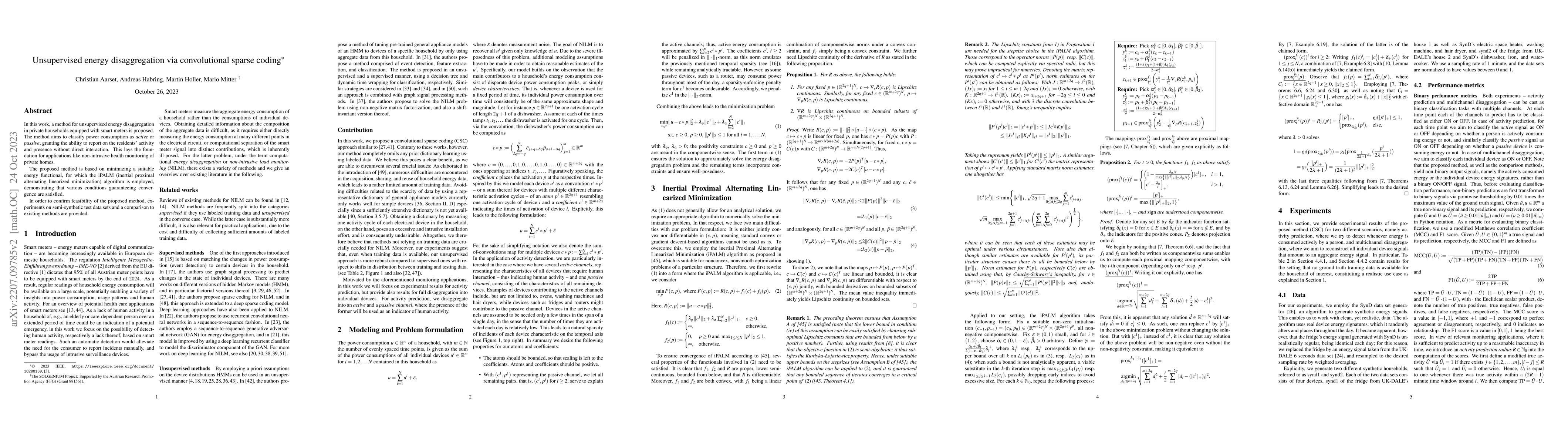 Thumbnail for Unsupervised energy disaggregation via convolutional sparse coding