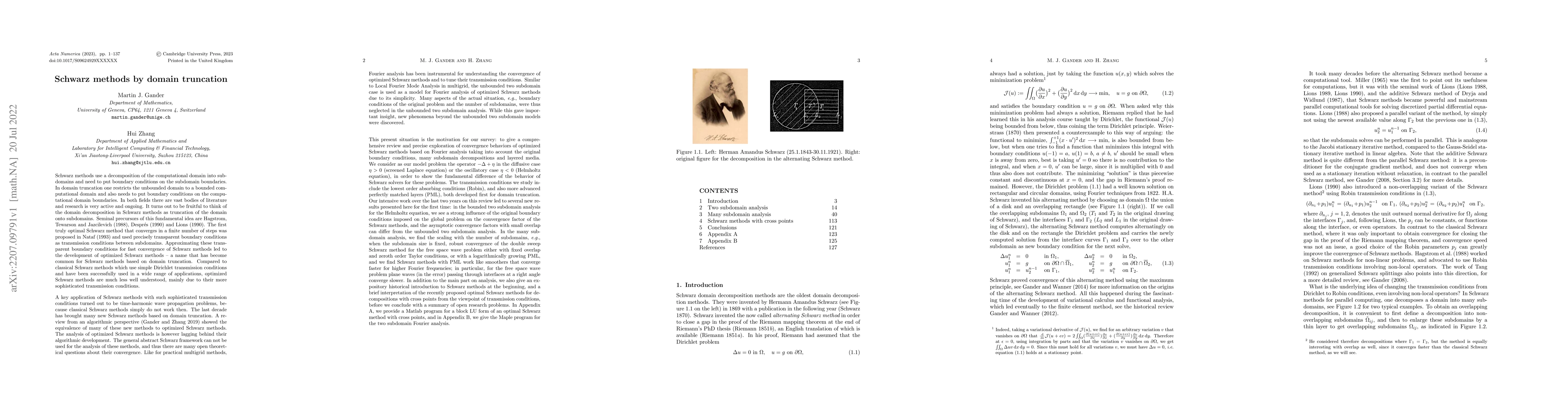 Thumbnail for Schwarz methods by domain truncation
