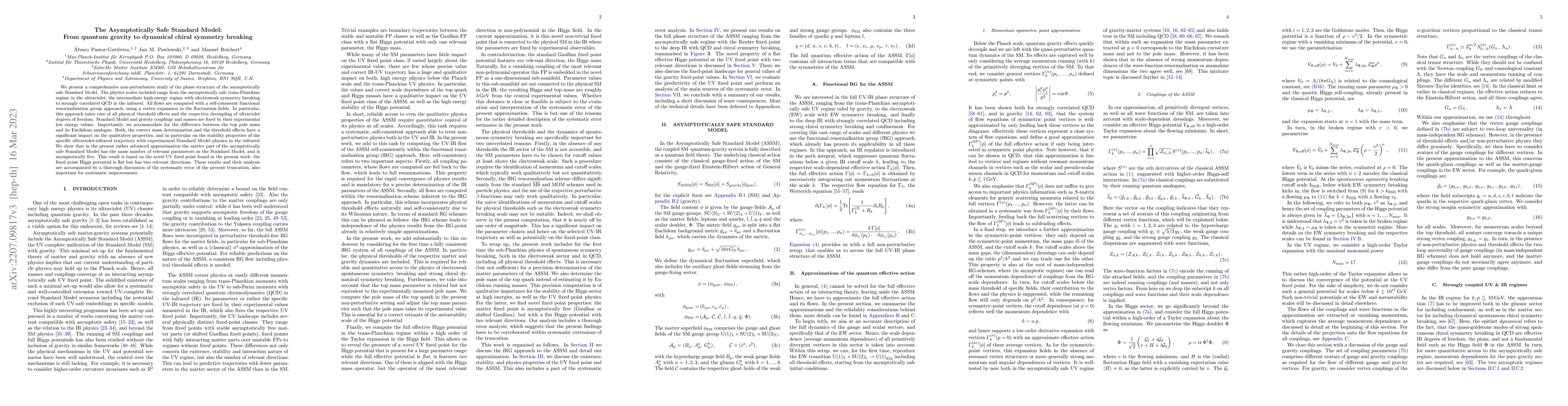 Thumbnail for The Asymptotically Safe Standard Model: From quantum gravity to
  dynamical chiral symmetry breaking