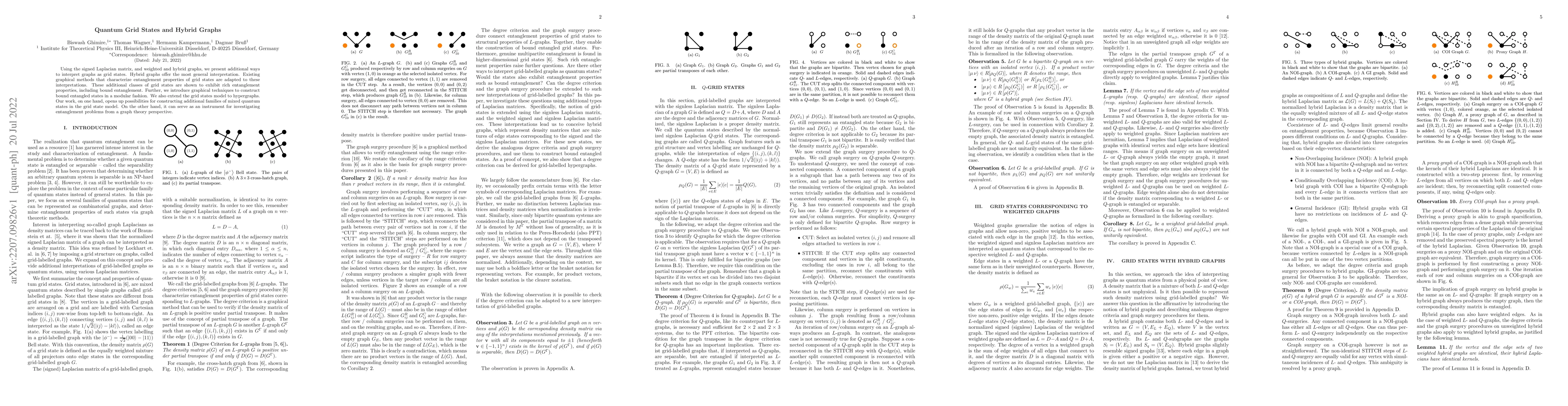 Thumbnail for Quantum Grid States and Hybrid Graphs