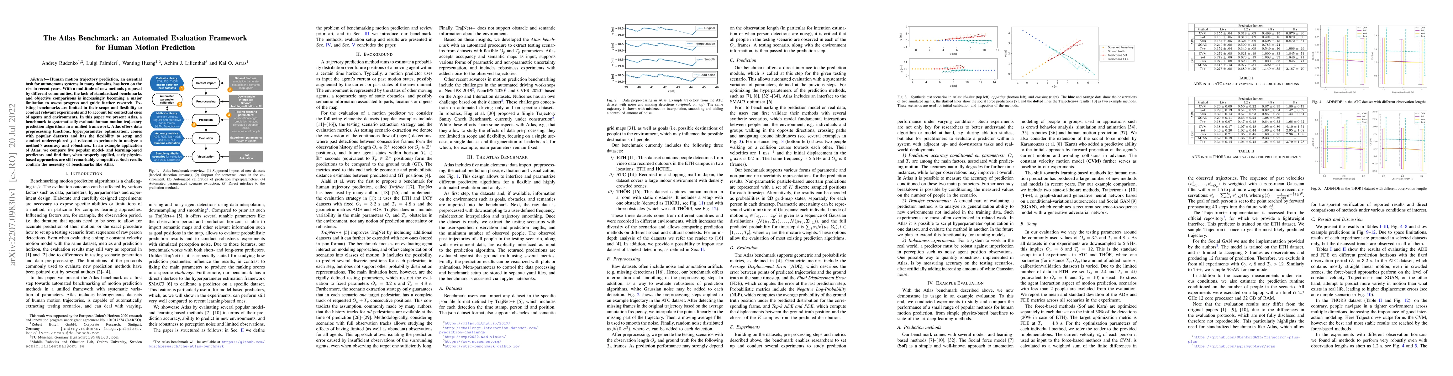 Thumbnail for The Atlas Benchmark: an Automated Evaluation Framework for Human Motion
  Prediction