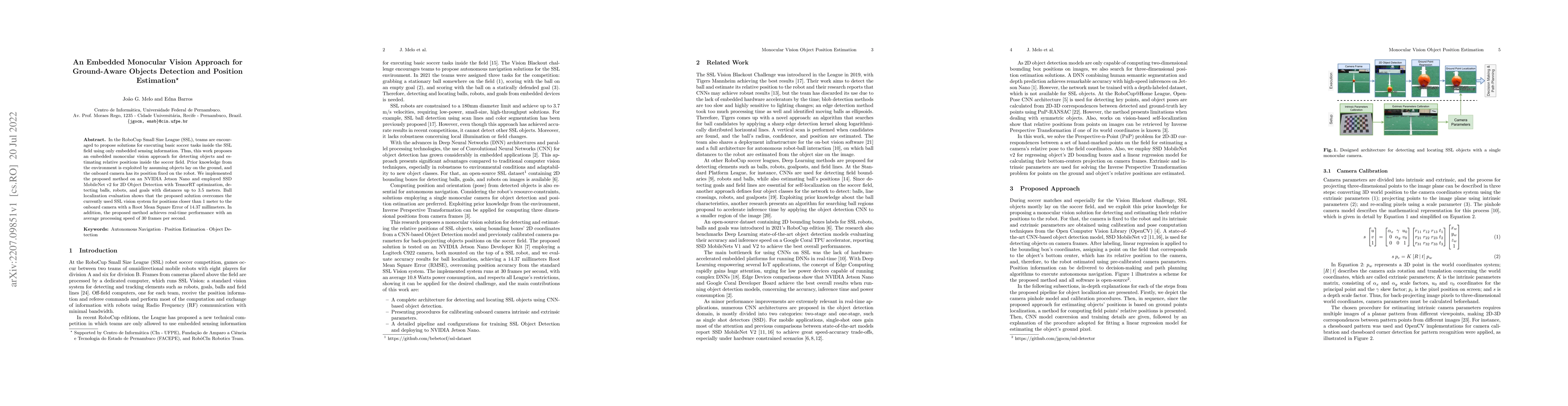 Thumbnail for An Embedded Monocular Vision Approach for Ground-Aware Objects Detection
  and Position Estimation