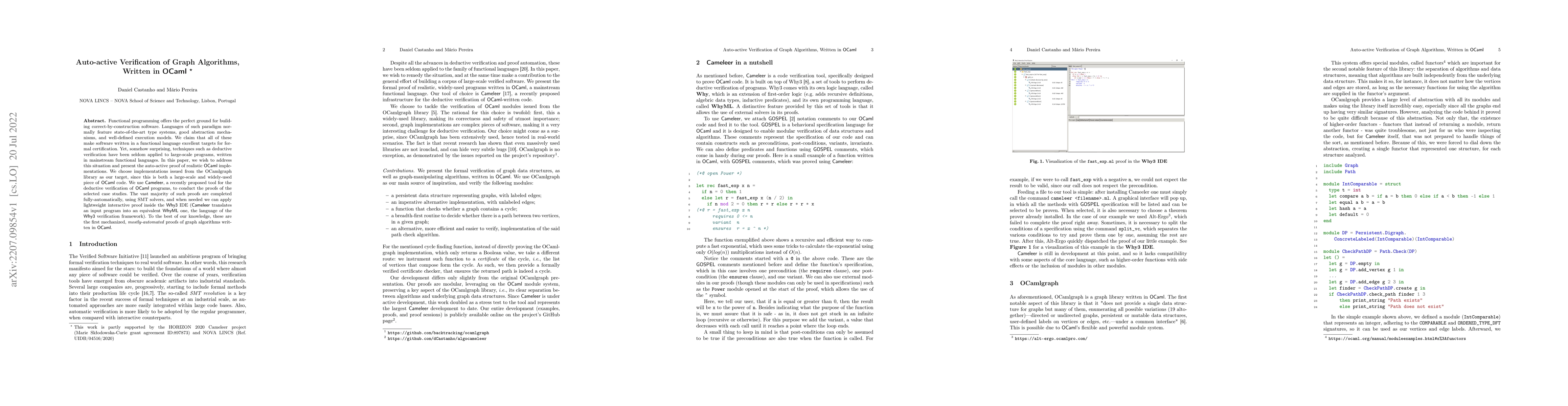 Thumbnail for Auto-active Verification of Graph Algorithms, Written in OCaml