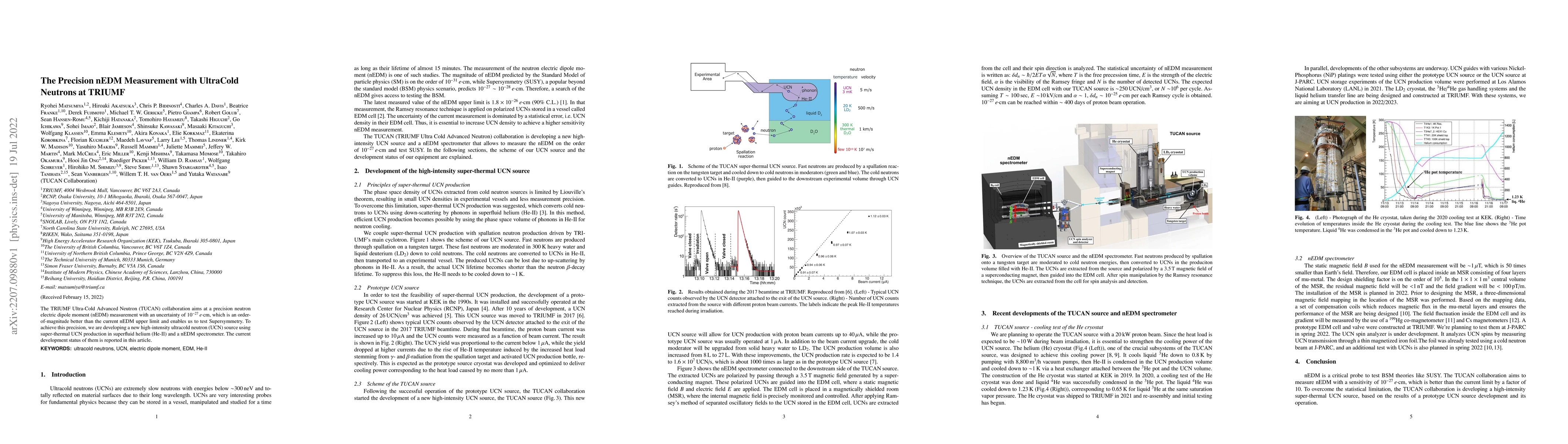 Thumbnail for The Precision nEDM Measurement with UltraCold Neutrons at TRIUMF
