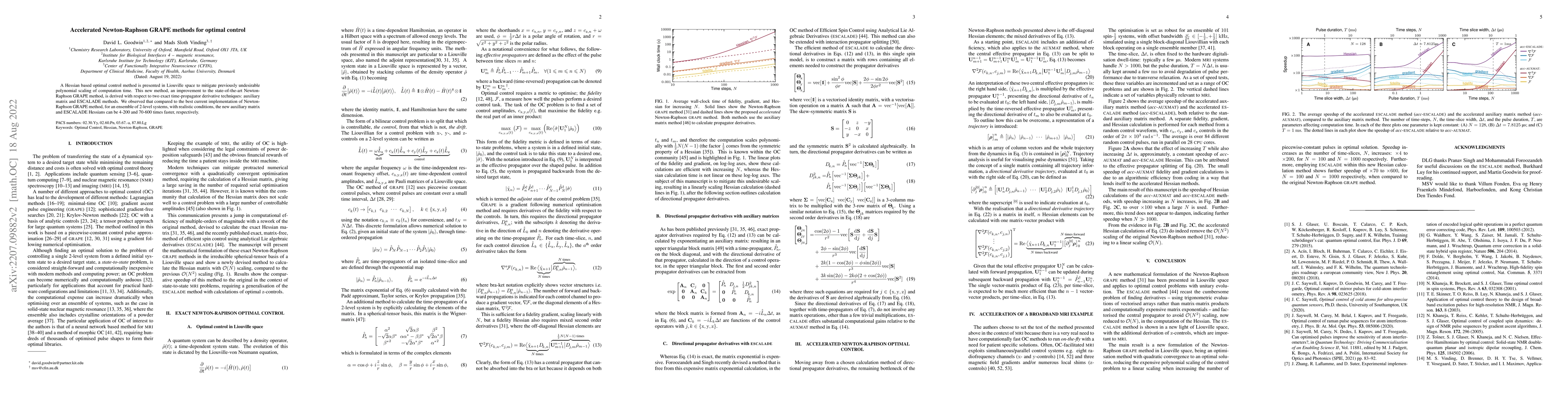 Thumbnail for Accelerated Newton-Raphson GRAPE methods for optimal control