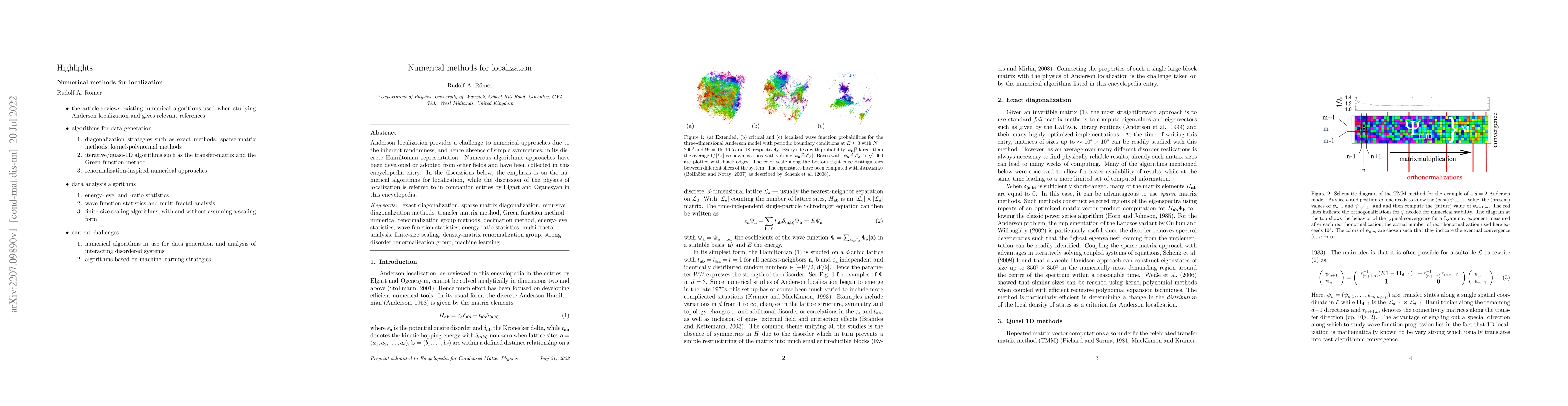 Thumbnail for Numerical methods for localization