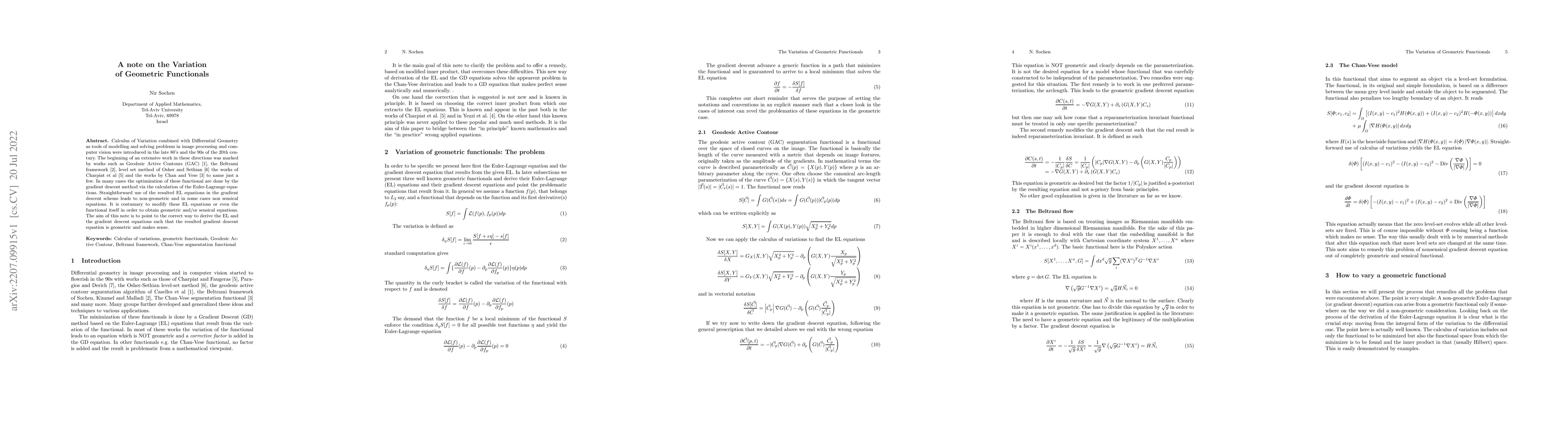 Thumbnail for A note on the variation of geometric functionals