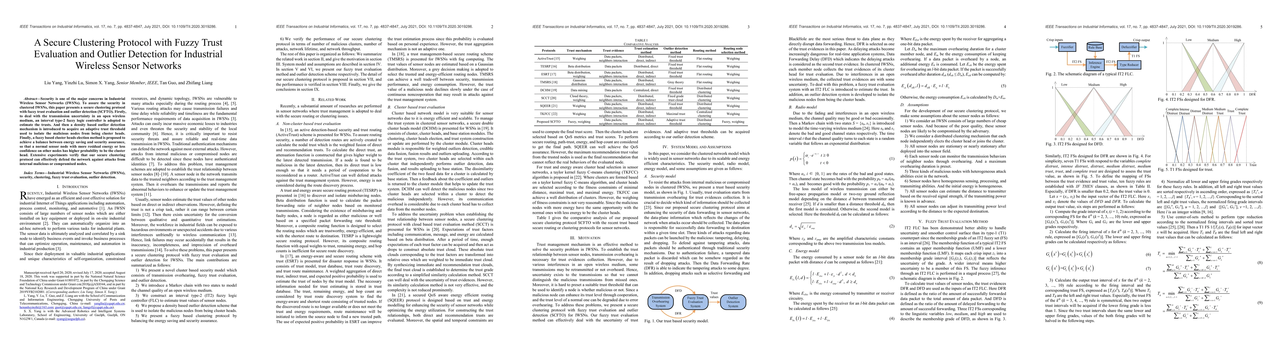 Thumbnail for A Secure Clustering Protocol with Fuzzy Trust Evaluation and Outlier
  Detection for Industrial Wireless Sensor Networks