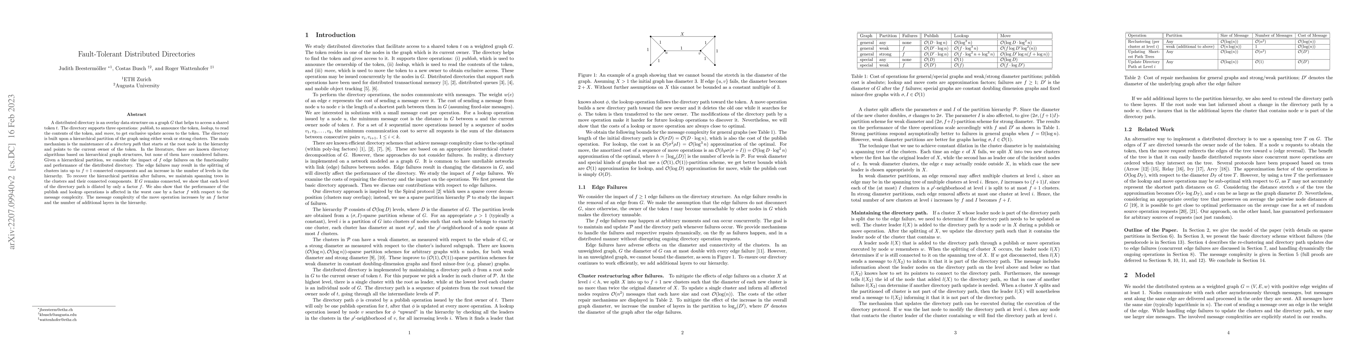 Thumbnail for Fault-Tolerant Distributed Directories