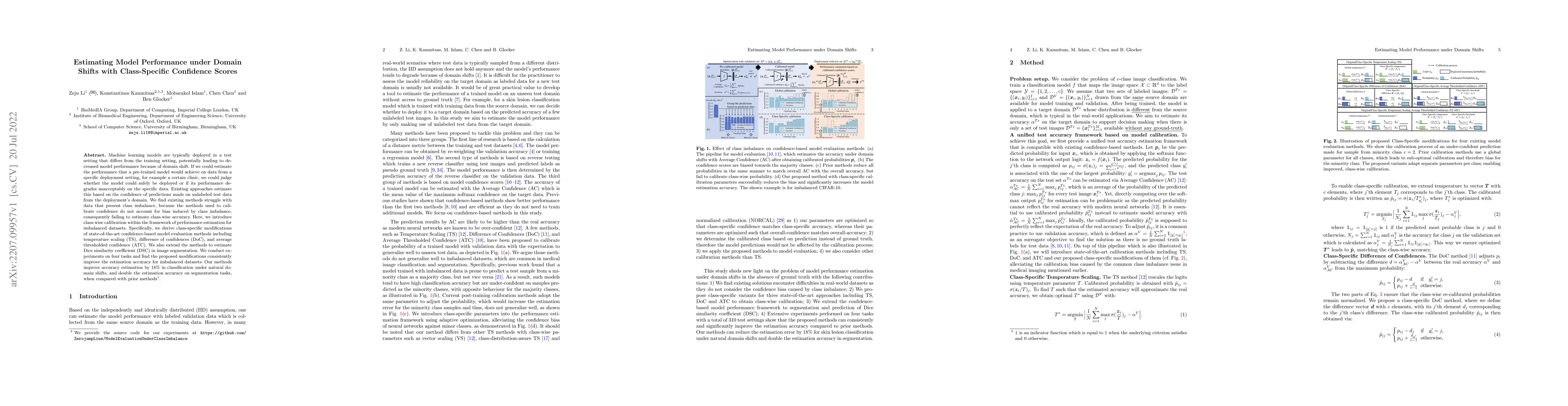 Thumbnail for Estimating Model Performance under Domain Shifts with Class-Specific
  Confidence Scores