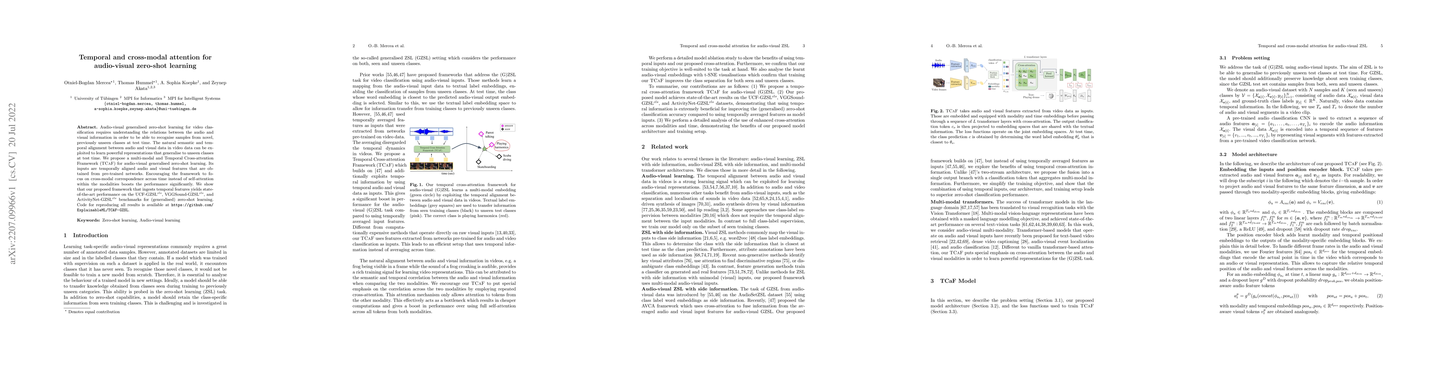 Thumbnail for Temporal and cross-modal attention for audio-visual zero-shot learning