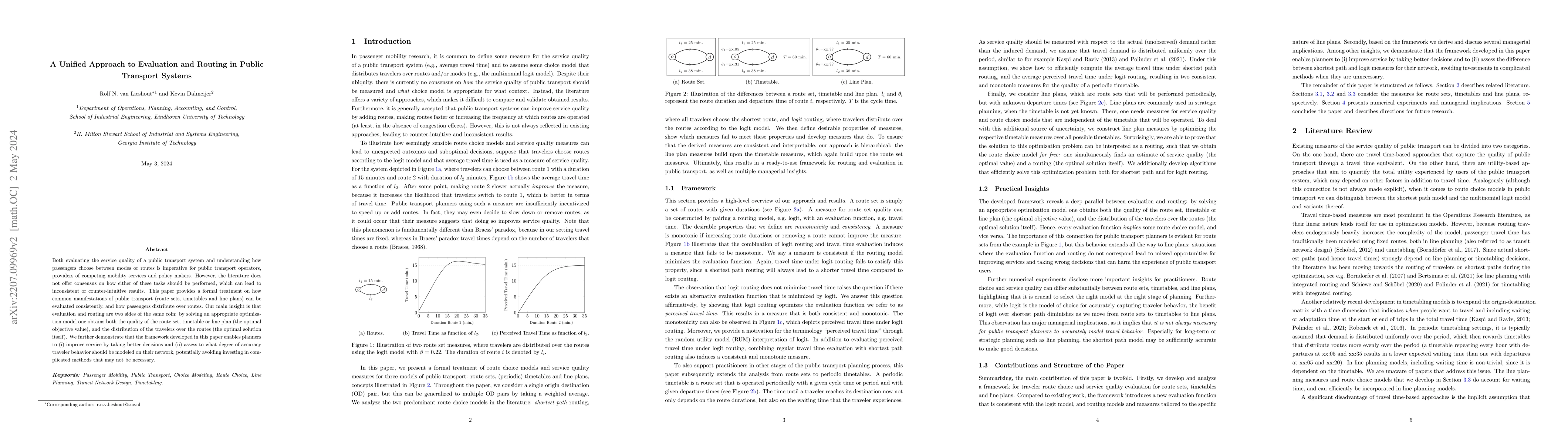 Thumbnail for A Unified Approach to Evaluation and Routing in Public Transport Systems