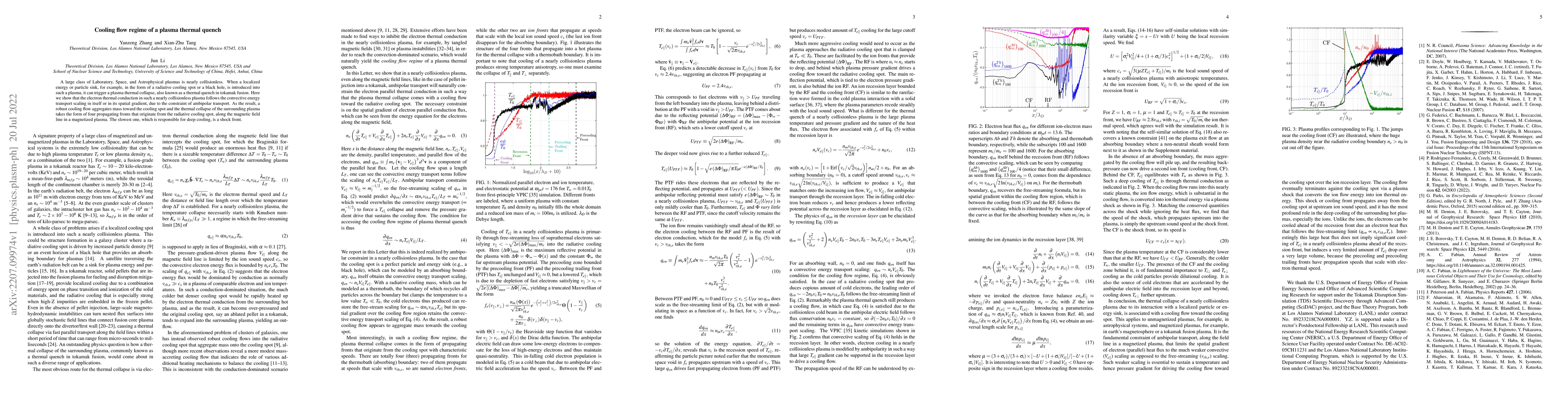 Thumbnail for Cooling flow regime of a plasma thermal quench