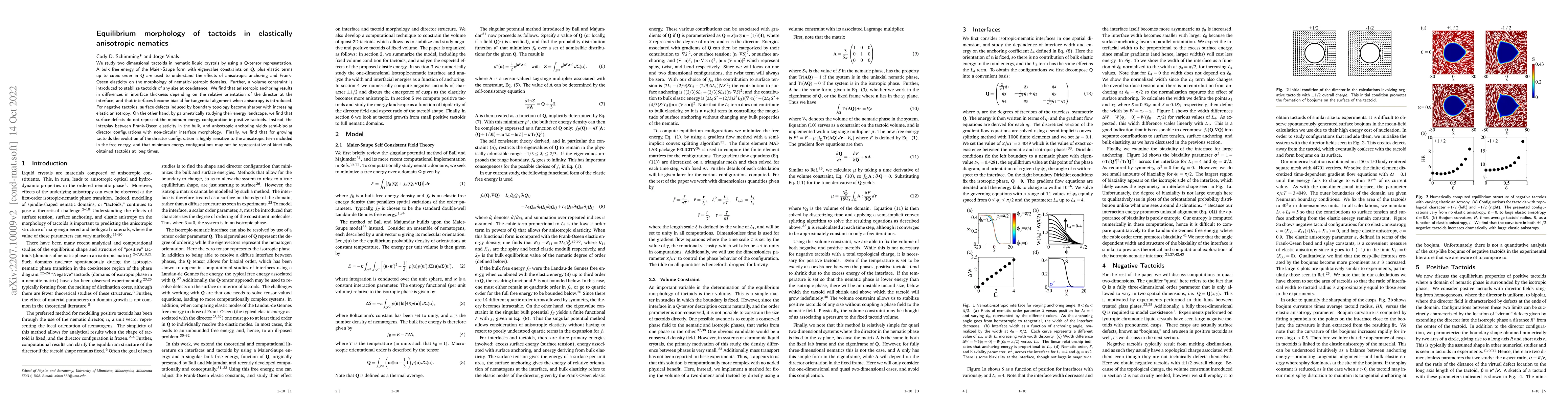 Thumbnail for Equilibrium morphology of tactoids in elastically anisotropic nematics