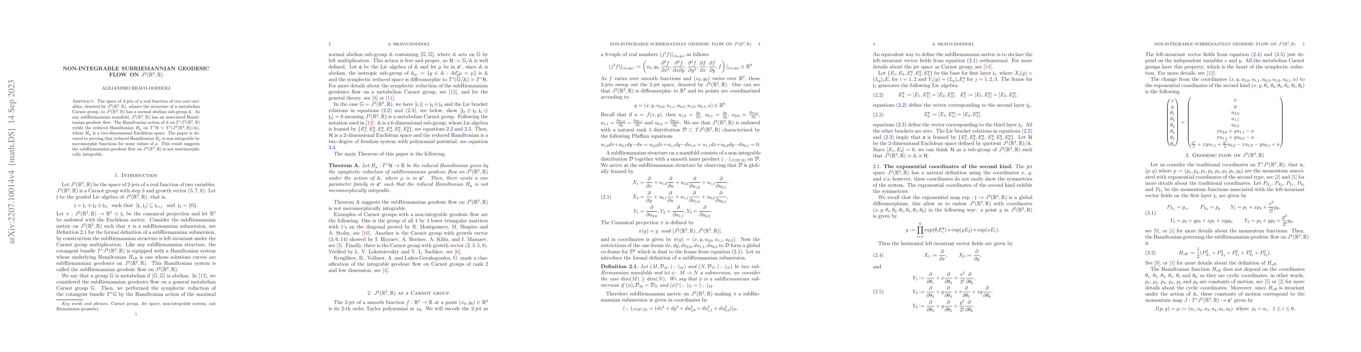 Thumbnail for Chaotic subRiemannian geodesic flow in $J^2(\mathbb{R}^2,\mathbb{R})$