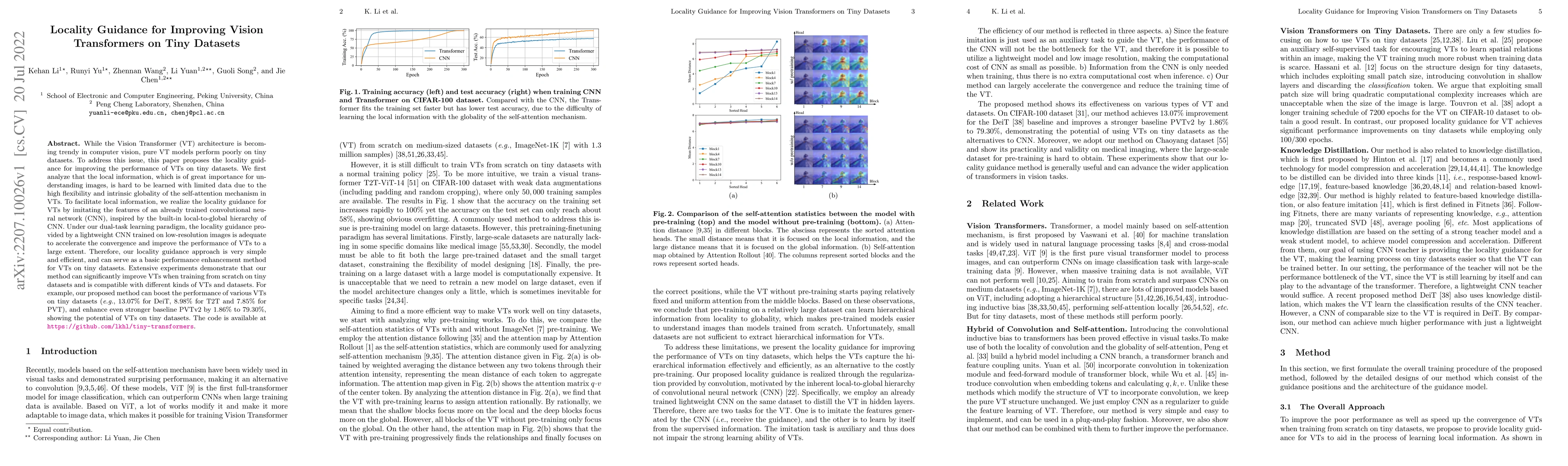 Thumbnail for Locality Guidance for Improving Vision Transformers on Tiny Datasets