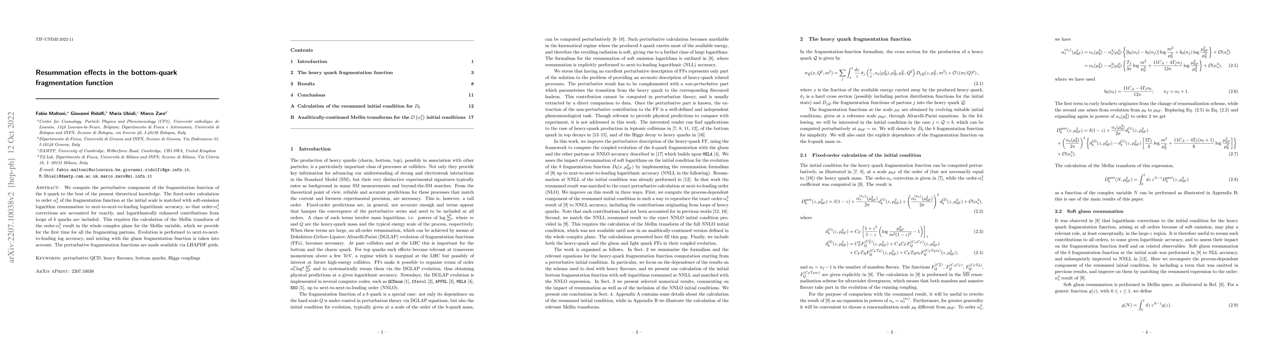 Thumbnail for Resummation effects in the bottom-quark fragmentation function